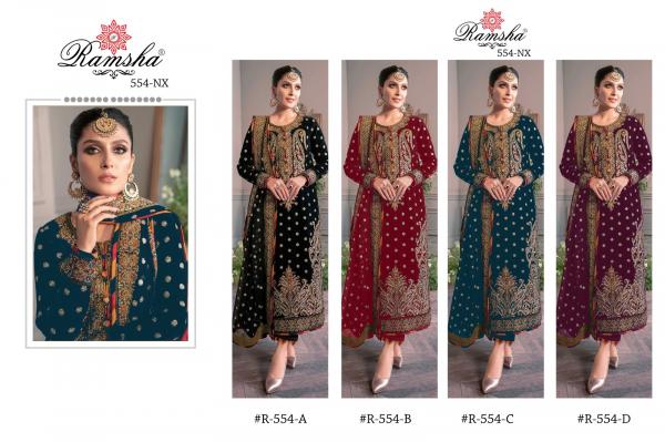 Ramsha R 554 Nx Georgette Designer Pakistani Suit Collection